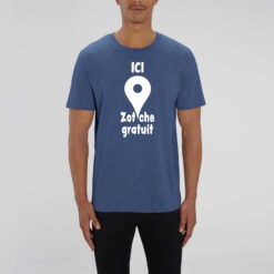T-shirt Léger Unisexe - 100% coton Bio 150 g/m² - Ici zot'che gratuit