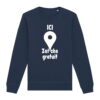 Sweat-shirt unisexe - Bio 280 g/m² - Ici zot'che gratuit