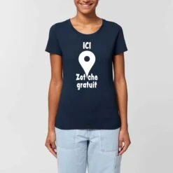 T-shirt Femme - 100% coton Bio 155 g/m² - Ici zot'che gratuit