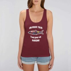 Débardeur Femme - 100% coton Bio 120g/m² - Un pour tous Tous pour un hareng