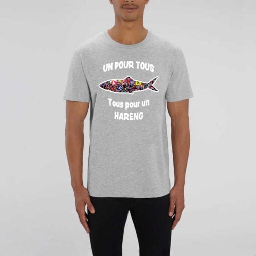T-shirt Léger Unisexe - 100% coton Bio 150g/m² - Un pour tous Tous pour un hareng