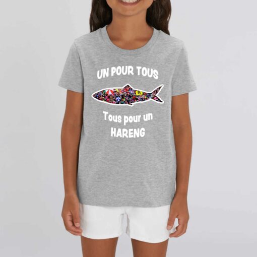 T-shirt Enfant - 100% coton Bio 155g/m² - Un pour tous Tous pour un hareng