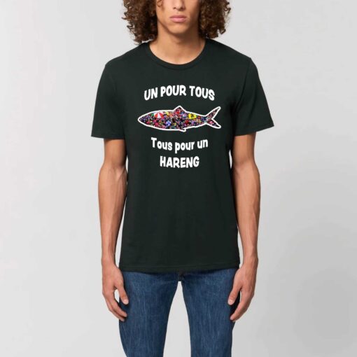 T-shirt Unisexe - 100% coton Bio 180 g/m² - Un pour tous Tous pour un hareng