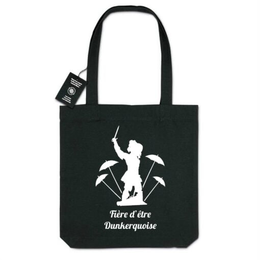 Tote bag en toile 100% recyclé 300g/m² - Fière d'être dunkerquoise