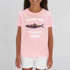T-shirt Enfant - 100% coton Bio 155g/m² - Un pour tous Tous pour un hareng