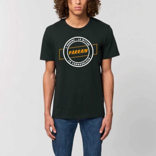 T-shirt Unisexe - 100% coton Bio 180 g/m² - Parrain l'homme le mythe le carnavaleux