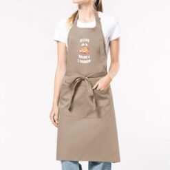 Tablier de cuisine reine de la soupe a l oignon Beige - Dunkerqueboutique.com