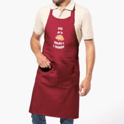 Tablier de cuisine roi de la soupe a l oignon Rouge - Dunkerqueboutique.com