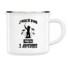 Mug en métal émaillé - J'peux pas j'fais les 3 Joyeuses
