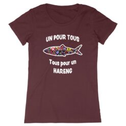 T-shirt Femme - 100% coton Bio 155g/m² - Un pour tous Tous pour un hareng