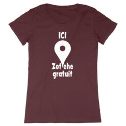 T-shirt Femme - 100% coton Bio 155 g/m² - Ici zot'che gratuit