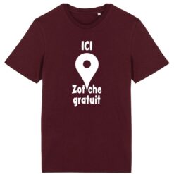 T-shirt Léger Unisexe - 100% coton Bio 150 g/m² - Ici zot'che gratuit