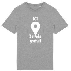 T-shirt Léger Unisexe - 100% coton Bio 150 g/m² - Ici zot'che gratuit