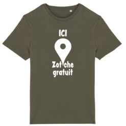 T-shirt Léger Unisexe - 100% coton Bio 150 g/m² - Ici zot'che gratuit