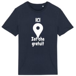 T-shirt Léger Unisexe - 100% coton Bio 150 g/m² - Ici zot'che gratuit