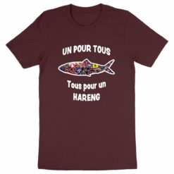 T-shirt Unisexe - 100% coton Bio 180 g/m² - Un pour tous Tous pour un hareng