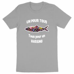 T-shirt Unisexe - 100% coton Bio 180 g/m² - Un pour tous Tous pour un hareng