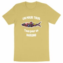 T-shirt Unisexe - 100% coton Bio 180 g/m² - Un pour tous Tous pour un hareng