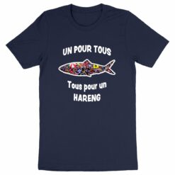 T-shirt Unisexe - 100% coton Bio 180 g/m² - Un pour tous Tous pour un hareng