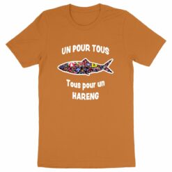 T-shirt Unisexe - 100% coton Bio 180 g/m² - Un pour tous Tous pour un hareng