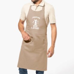 Tablier de cuisine - 100% coton Bio - J'fais les 3 joyeuses