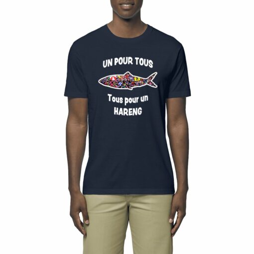 T-shirt Léger Unisexe - 100% coton Bio 150g/m² - Un pour tous Tous pour un hareng