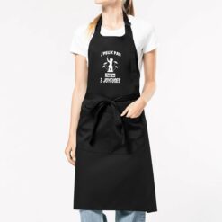 Tablier de cuisine - 100% coton Bio - J'fais les 3 joyeuses