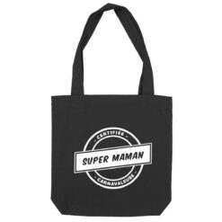 Tote bag en toile 100% recyclé 300g/m² - Certifiée super maman carnavaleuse